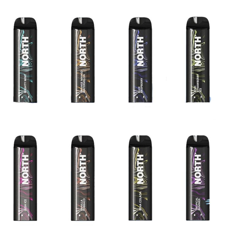 NORTH RECHARGEABLE DISPOSABLE VAPE 10ML 5% NIC 5000 PUFFS 10CT/BOX